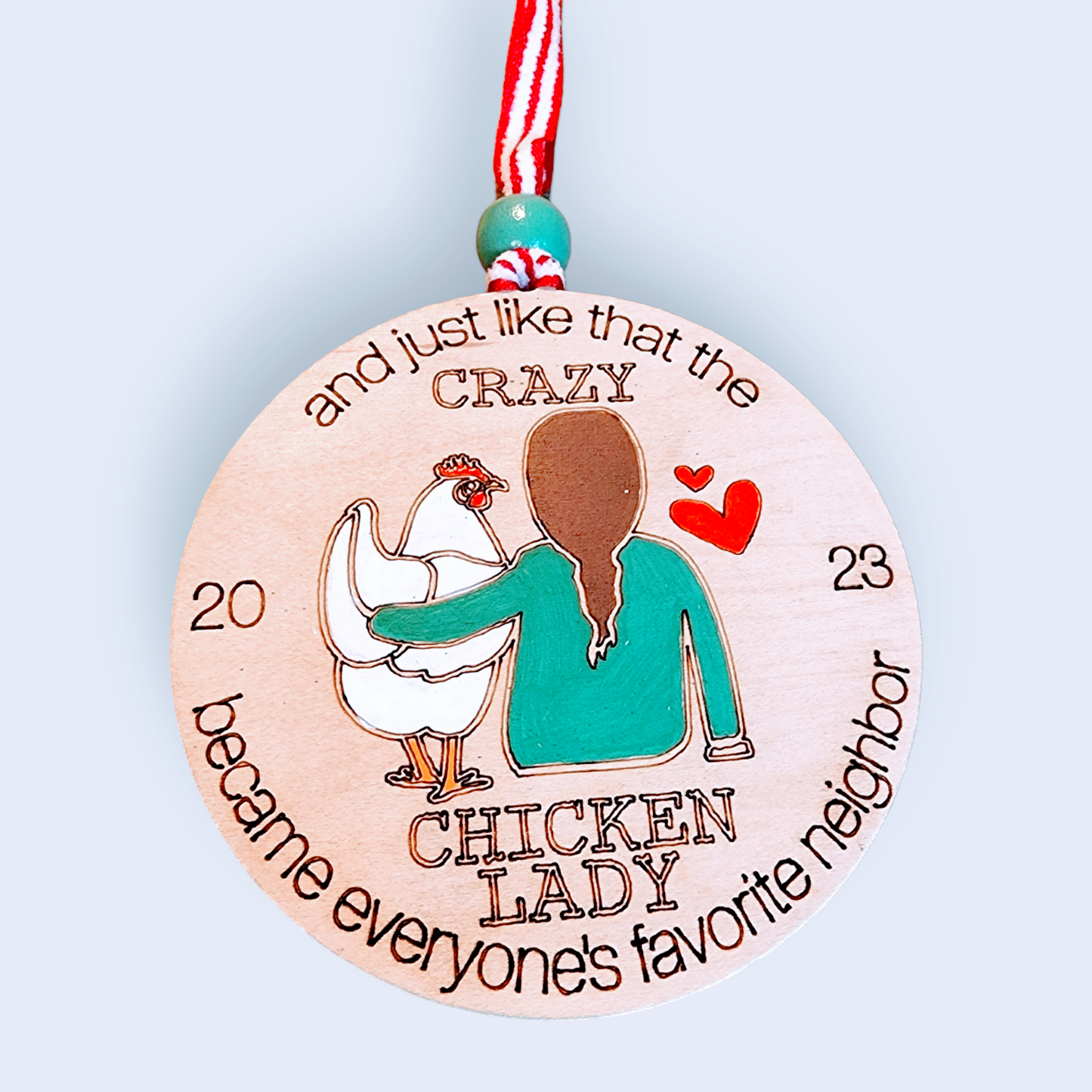 Crazy Chicken Lady Ornament