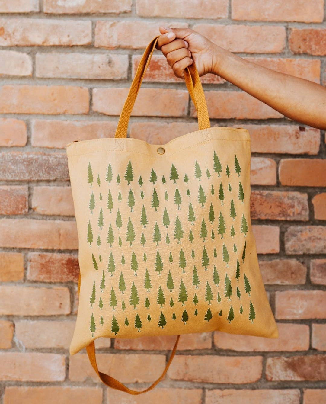 Pine Trees Canvas Tote Bag